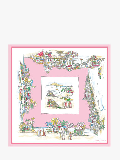 Longchamp Soie gots Sjaal Blauw